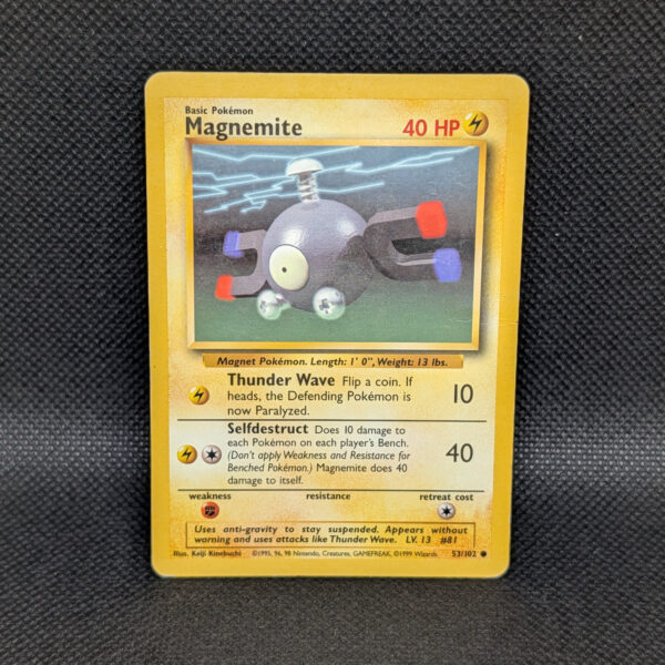 Pokémon Magnemite Base Set 53/102 Common Unlimited · Lightly Played