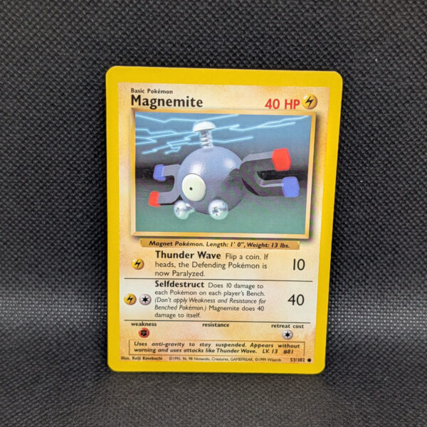 Pokémon Magnemite Base Set 53/102 Common · Lightly Played Unlimited