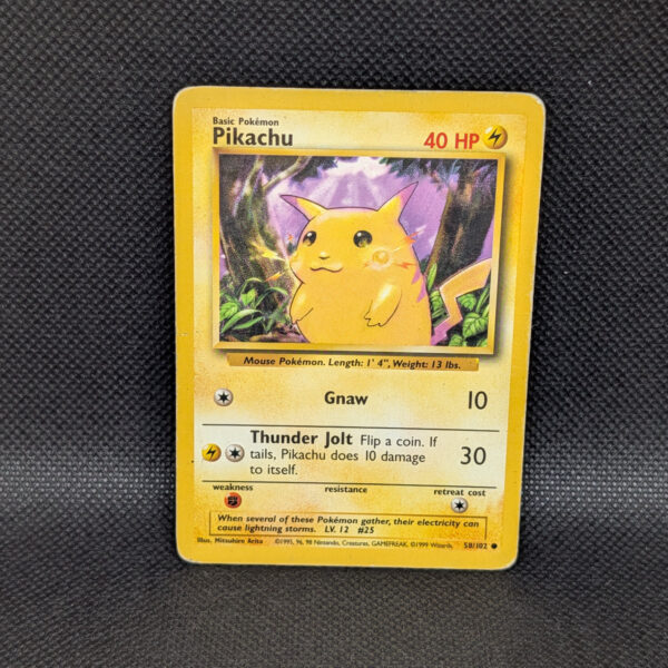 Pokémon Pikachu Base Set 58/102 Common · Lightly Played
