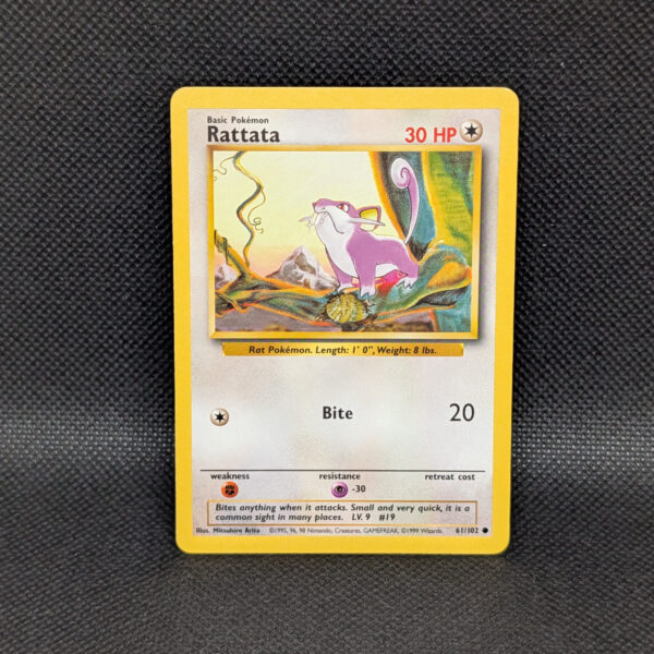 Pokémon Rattata Base Set 61/102 Common · Lightly Played Unlimited