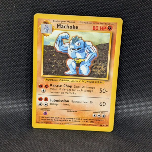 Pokémon Machoke Base Set 34/102 Uncommon · Lightly Played Unlimited