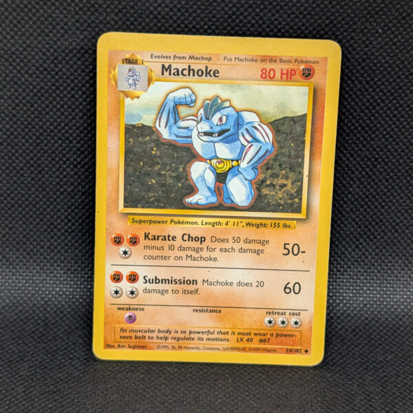 Pokémon Machoke Base Set 34/102 Uncommon · Lightly Played Unlimited