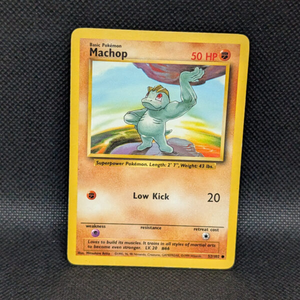 Pokémon Machop Base Set 52/102 Common · Lightly Played Unlimited