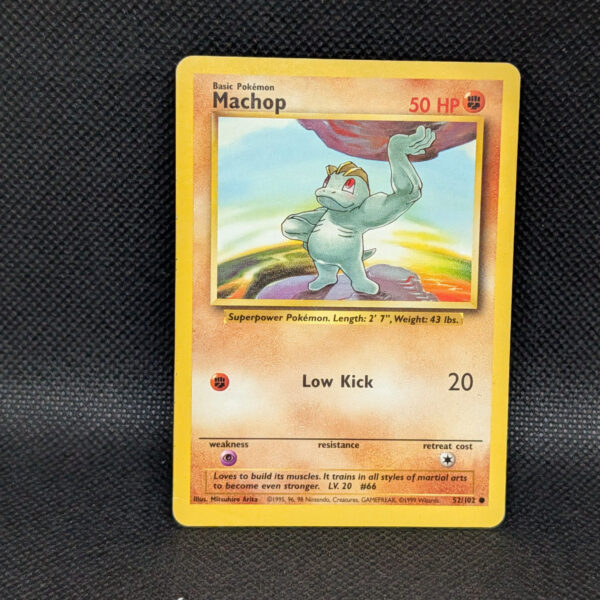 Pokémon Machop Base Set 52/102 Common · Lightly Played Unlimited