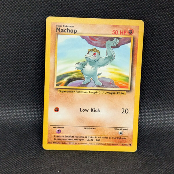 Pokémon Machop Base Set 52/102 Common · Lightly Played Unlimited