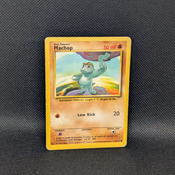 Pokémon Machop Base Set 52/102 Common Unlimited · Moderately Played