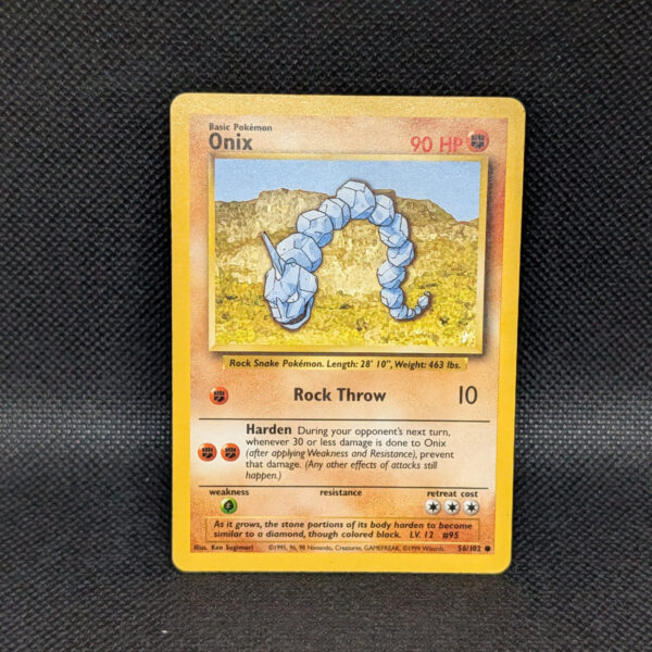 Pokémon Onix Base Set 56/102 Common · Lightly Played · Unlimited