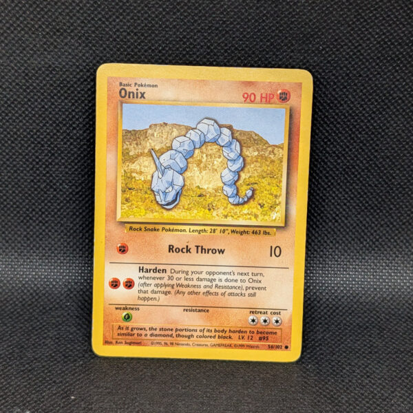 Pokémon Onix Base Set 56/102 Common · Unlimited · Lightly Played