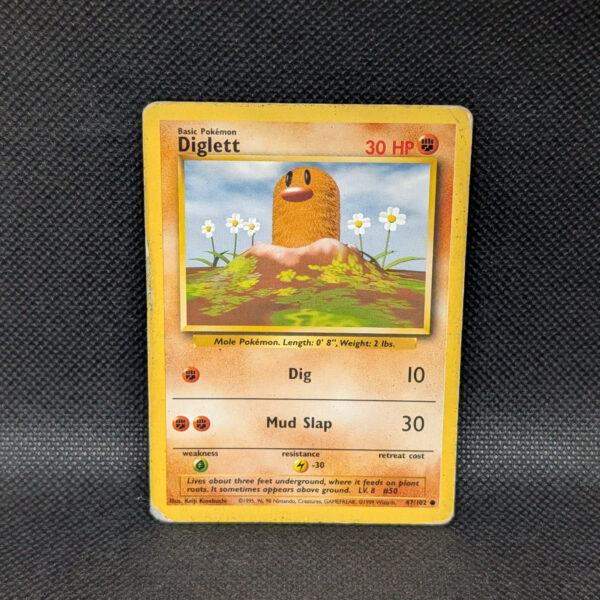 Pokémon Diglett Base Set 47/102 Common · Lightly Played Unlimited
