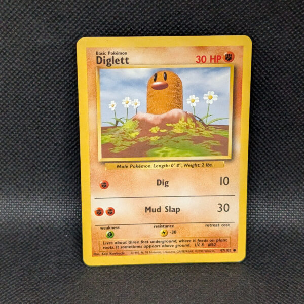Pokémon Diglett Base Set 47/102 Common · Lightly Played · 1999