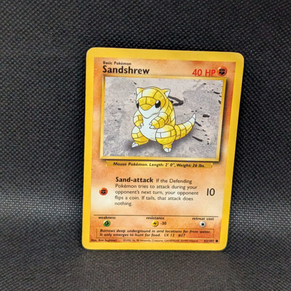 Pokémon Sandshrew Base Set 62/102 Common · Lightly Played Unlimited