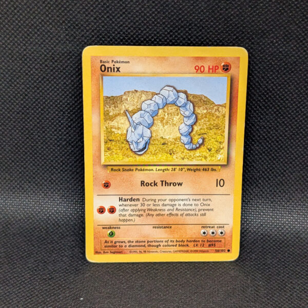 Pokémon Onix Base Set 56/102 Common · Unlimited · Lightly Played