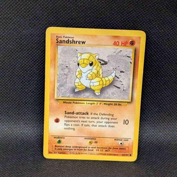 Pokémon Sandshrew Base Set 62/102 Common · Lightly Played