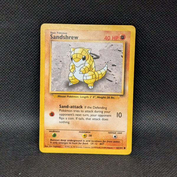 Pokémon Sandshrew Base Set 62/102 Common · Lightly Played Unlimited
