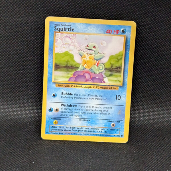 Pokémon Squirtle Base Set 63/102 Common · Lightly Played Unlimited