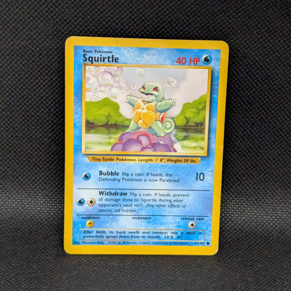Pokémon Squirtle Base Set 63/102 Common Unlimited · Lightly Played
