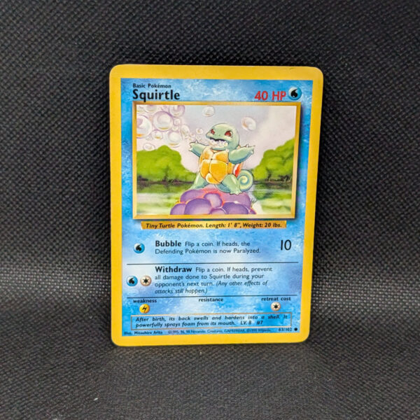 Pokémon Squirtle Base Set 63/102 Common Unlimited · Lightly Played