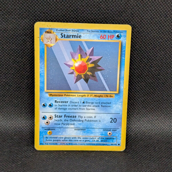Pokémon Starmie Base Set 64/102 Common · Lightly Played Unlimited