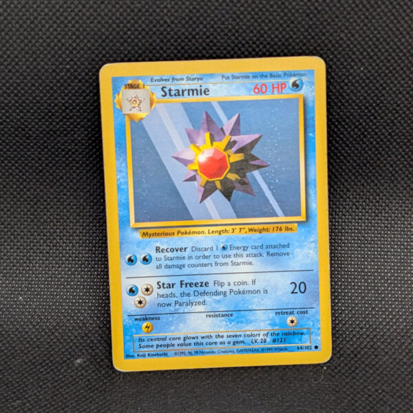 Pokémon Starmie Base Set 64/102 Common · Lightly Played Unlimited