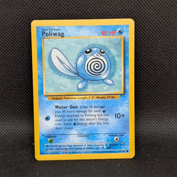 Pokémon Poliwag Base Set 59/102 Common · Lightly Played 1999