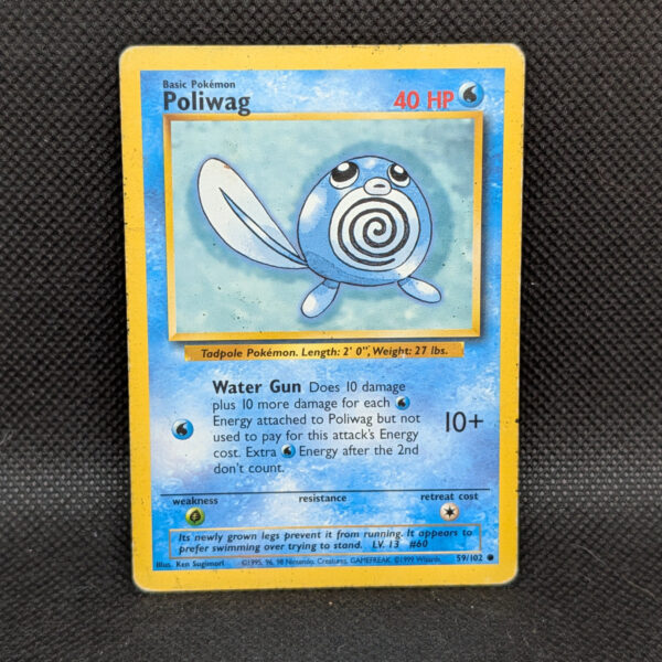 Pokémon Poliwag Base Set 59/102 Common · Lightly Played 1999