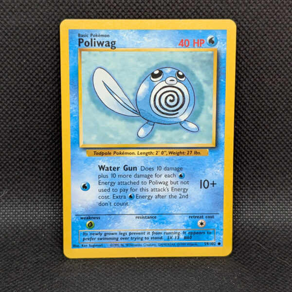 Pokémon Poliwag Base Set 59/102 Common Unlimited · Lightly Played