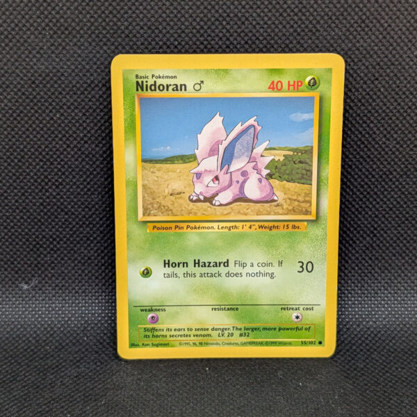 Pokémon Nidoran♂ Base Set 55/102 Common · Lightly Played Unlimited