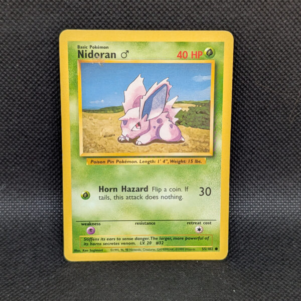 Pokémon Nidoran♂ Base Set 55/102 Common · Lightly Played Unlimited