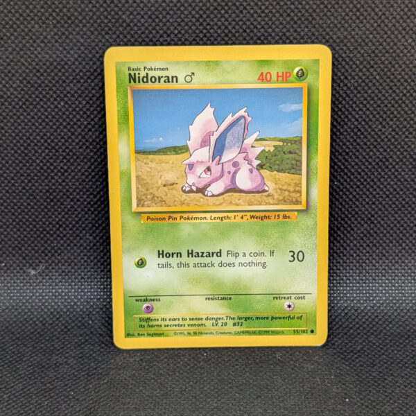 Pokémon Nidoran♂ Base Set 55/102 Common · Lightly Played Unlimited