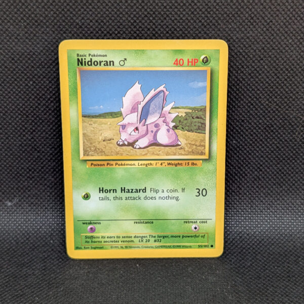 Pokémon Nidoran ♂ Base Set 55/102 Common · Lightly Played Unlimited