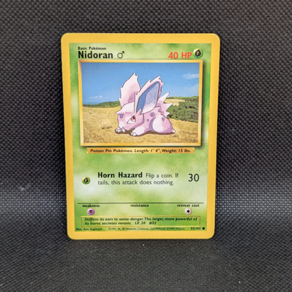 Pokémon Nidoran♂ Base Set 55/102 Common Unlimited · Lightly Played