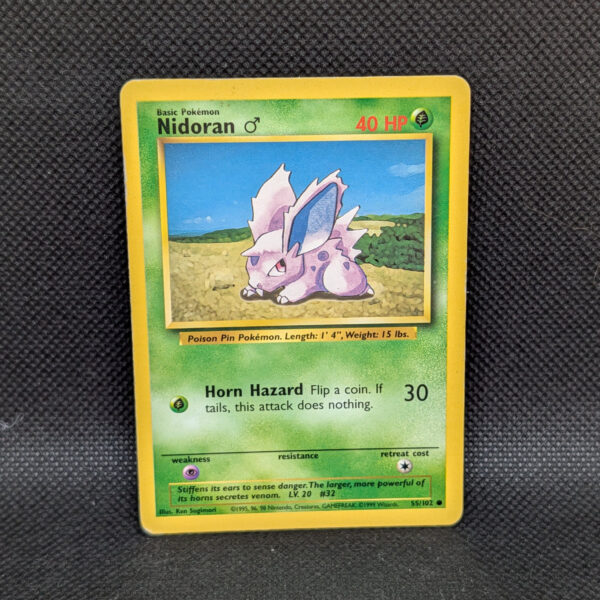 Pokémon Nidoran♂ Base Set 55/102 Common · Lightly Played · Unlimited