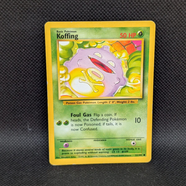 Pokémon Koffing Base Set 51/102 Common · Lightly Played Unlimited