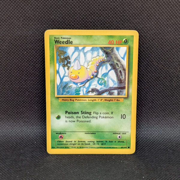 Pokémon Weedle Base Set 69/102 Common · Lightly Played Unlimited