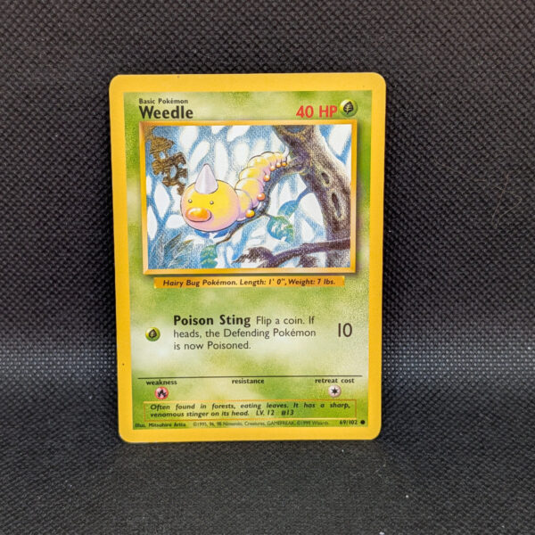 Pokémon Weedle Base Set 69/102 Common · Lightly Played · Unlimited