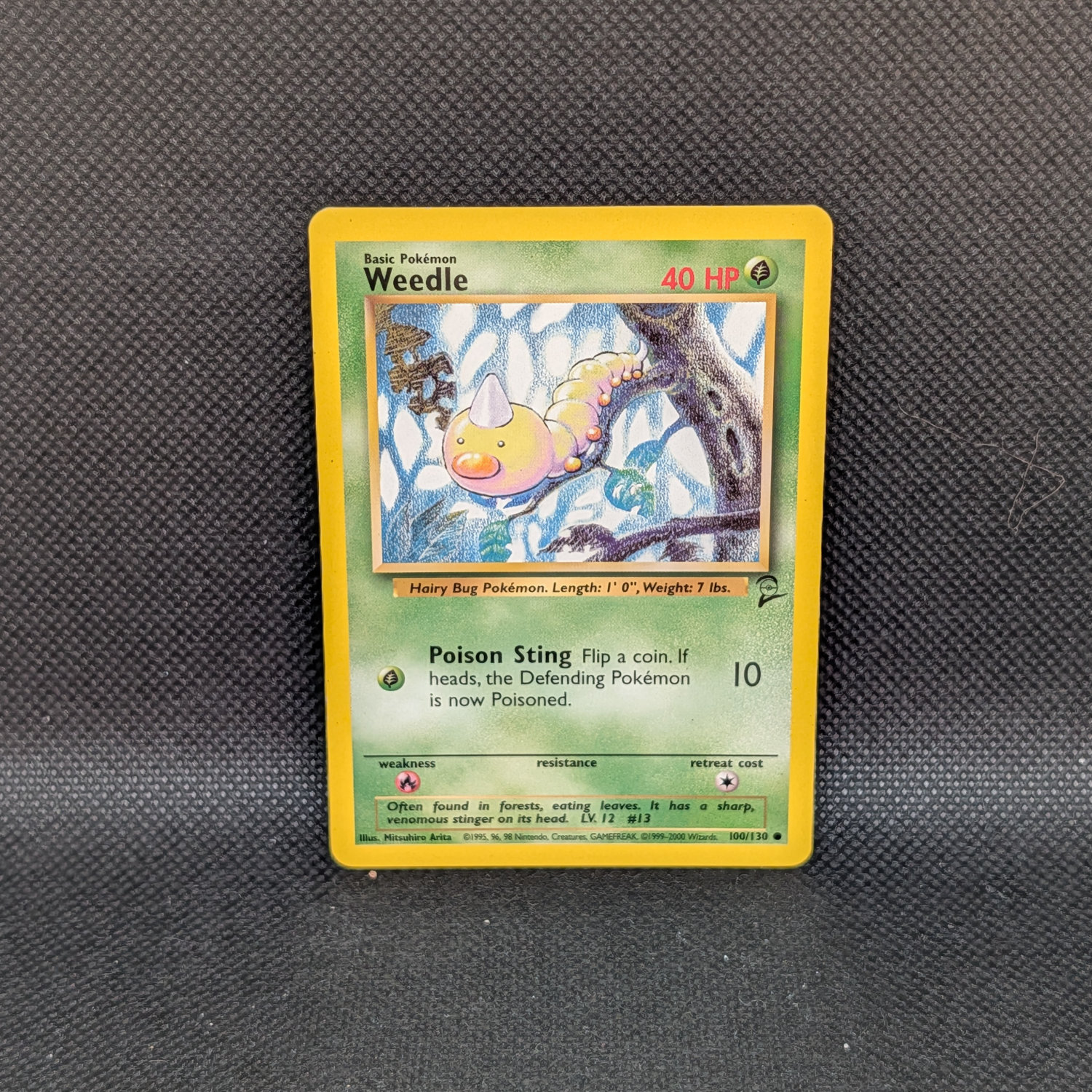 Pokémon Weedle Base Set 2 100/130 Common · Lightly Played