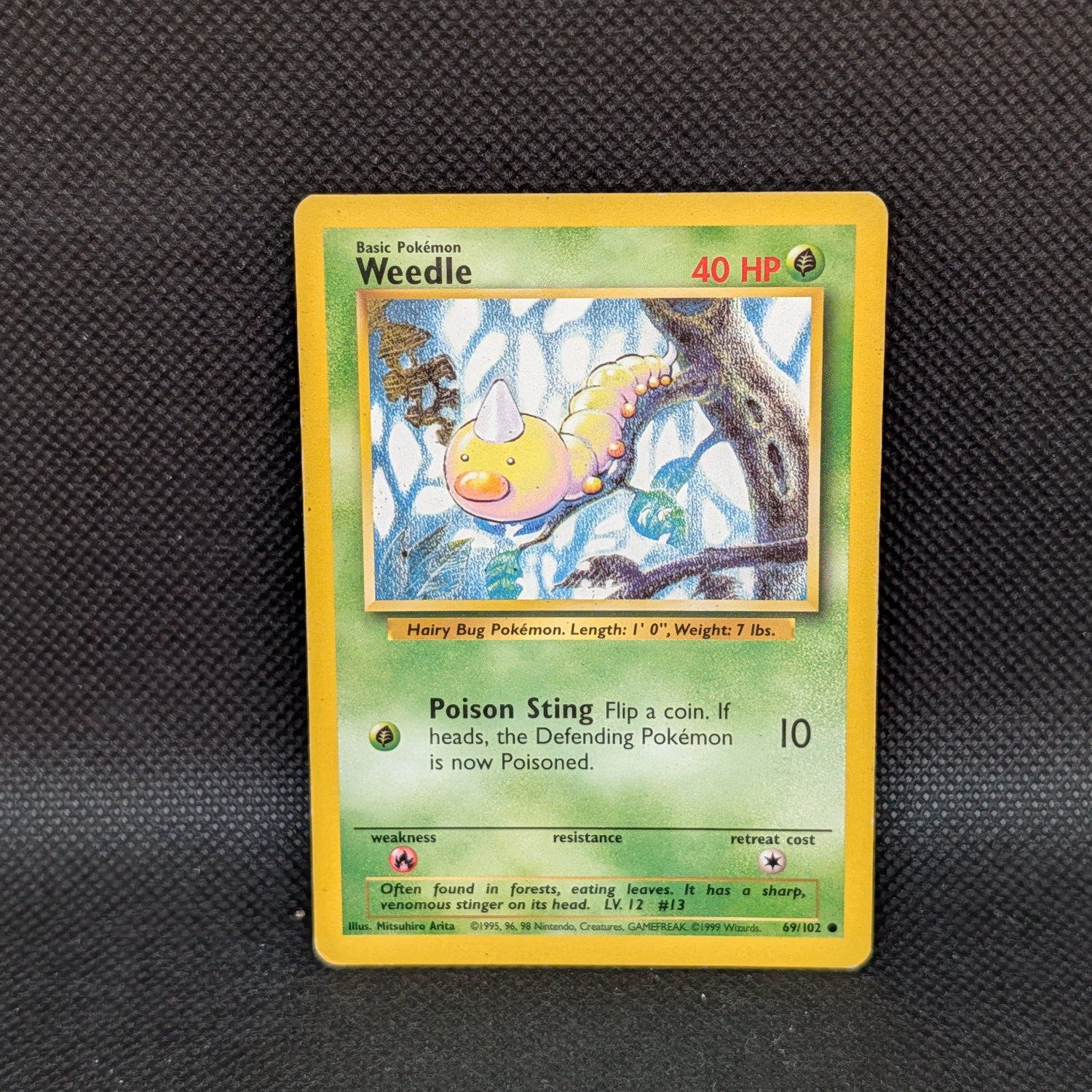 Pokémon Weedle Base Set 69/102 Common · Lightly Played Unlimited