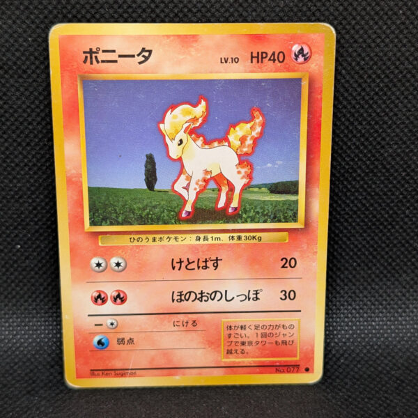 Pokémon Ponyta Japanese Base Set No.077 Common · Lightly Played 1996