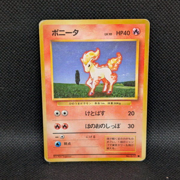Pokémon Ponyta Japanese Base Set No.077 Common · Lightly Played
