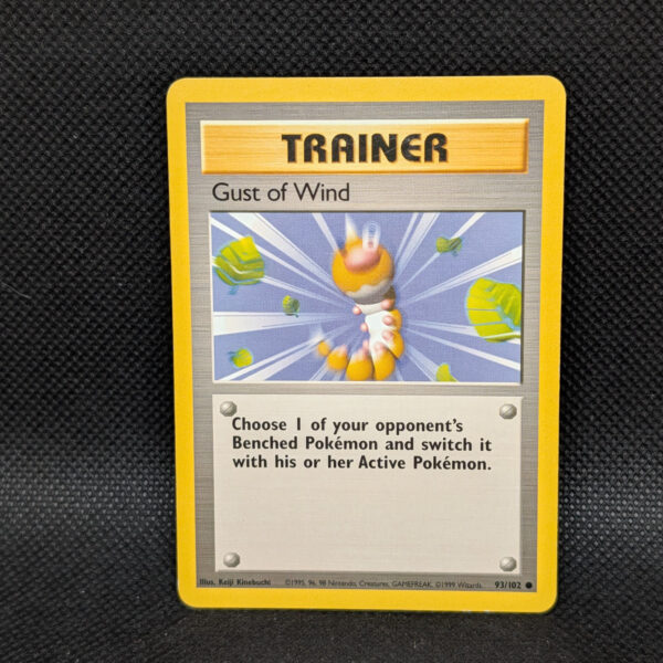 Pokémon Gust of Wind Base Set 93/102 Common Trainer · Near Mint