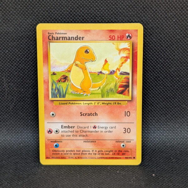 Pokémon Charmander Base Set 46/102 Common · Lightly Played · 1999