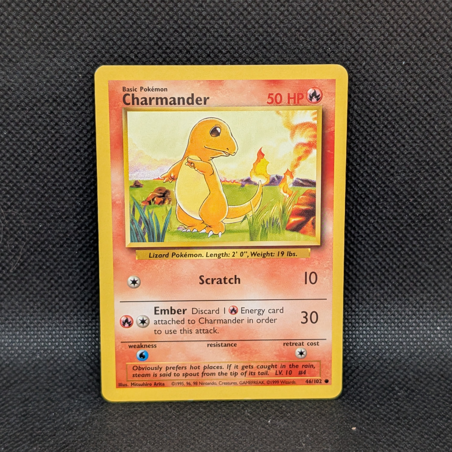 Pokémon Charmander Base Set 46/102 Common · Lightly Played · Unlimited