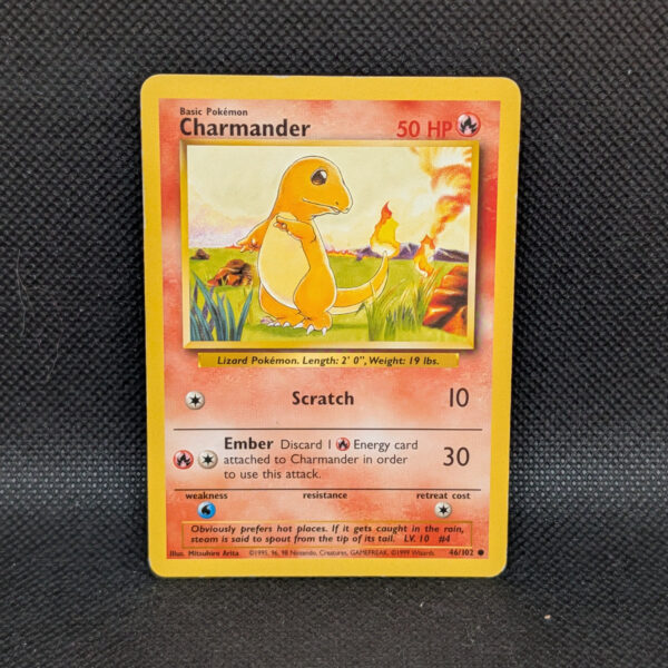 Pokémon Charmander Base Set 46/102 Common · Lightly Played Unlimited