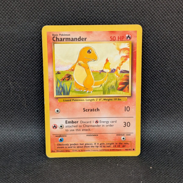 Pokémon Charmander Base Set 46/102 Common · Lightly Played Unlimited