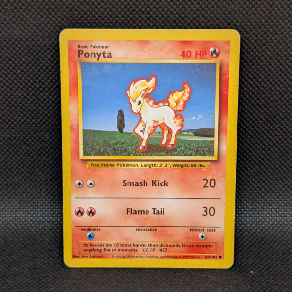Pokémon Ponyta Base Set 60/102 Common Unlimited · Lightly Played