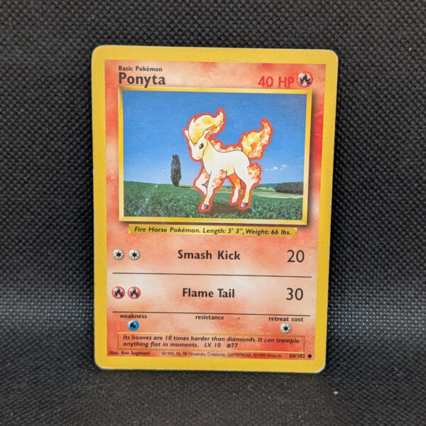 Pokémon Ponyta Base Set 60/102 Common Unlimited · Lightly Played