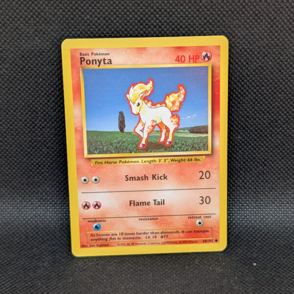 Pokémon Ponyta Base Set 60/102 Common · Lightly Played · Unlimited