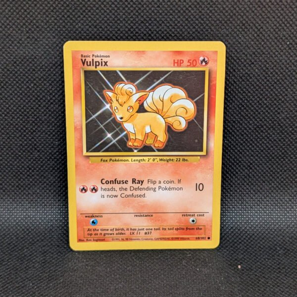 Pokémon Vulpix Base Set 68/102 Common · Lightly Played Unlimited