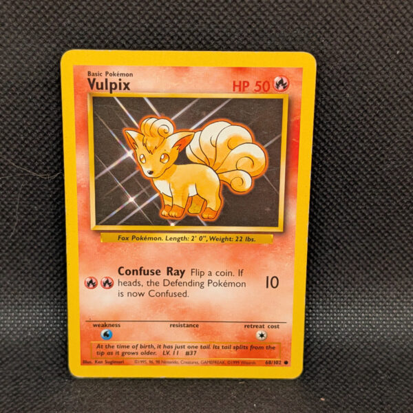 Pokémon Vulpix Base Set 68/102 Holo Common Unlimited · Lightly Played