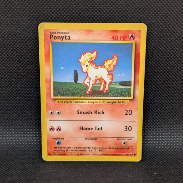Pokémon Ponyta Base Set 60/102 Common · Lightly Played · Unlimited